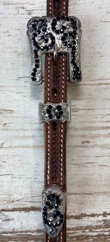 Glitzer Buckle-Set black